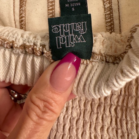 Wild Fable Cream Denim Strapless Cargo Jumpsuit Small NWT - Picture 5 of 7